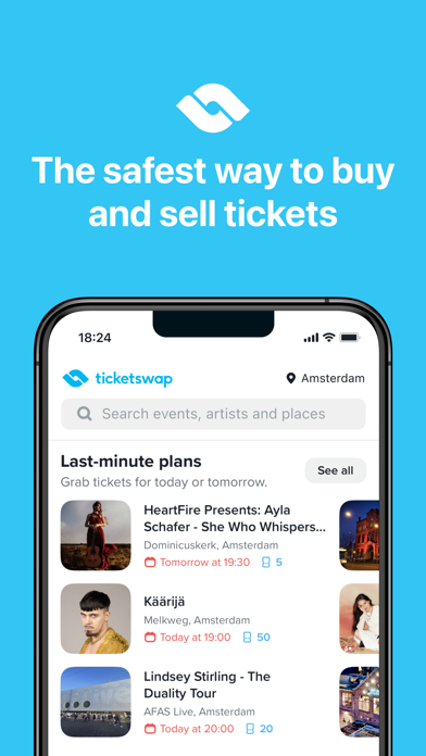 Captura 1 de TicketSwap - Buy, Sell Tickets