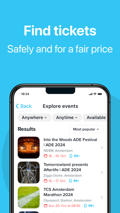 Captura 2 de TicketSwap - Buy, Sell Tickets