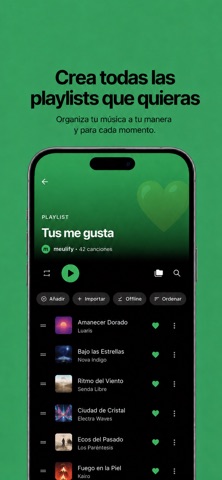 Captura 2 de Meulify: Reproductor de música