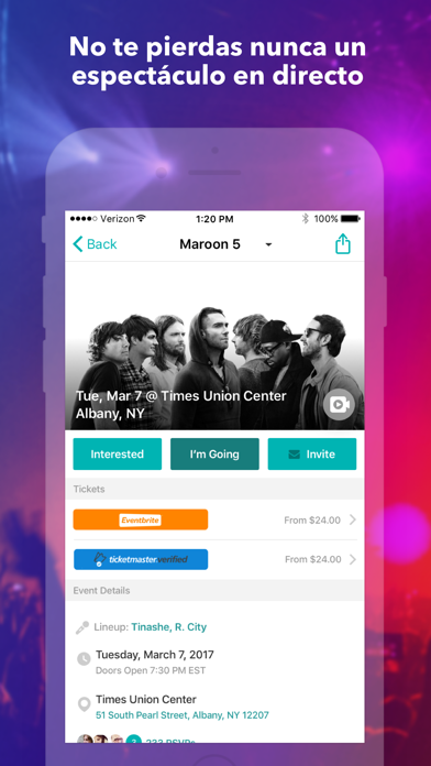Captura 3 de Bandsintown Concerts