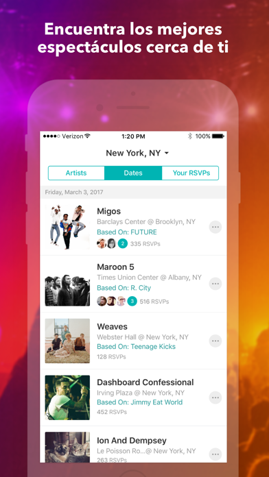 Captura 4 de Bandsintown Concerts