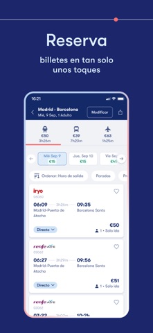 Captura 5 de Omio: Reserva tren, bus, vuelo
