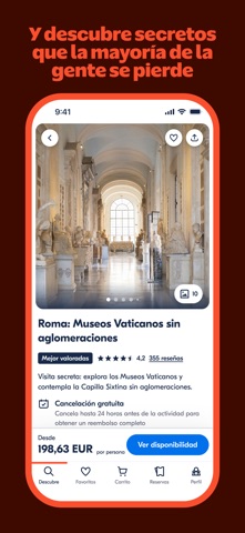 Captura 4 de GetYourGuide: planea y reserva