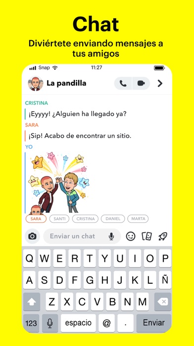 Captura 2 de Snapchat: chatea con amigxs