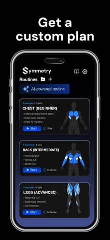 Captura 2 de Symmetry: Rutinas Gimnasio IA