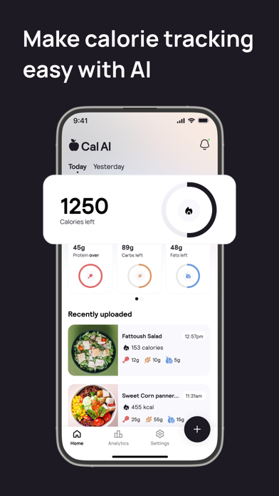 Captura 1 de Cal AI - AI Calorie Tracker