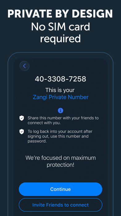 Captura 1 de Zangi - Private Messenger