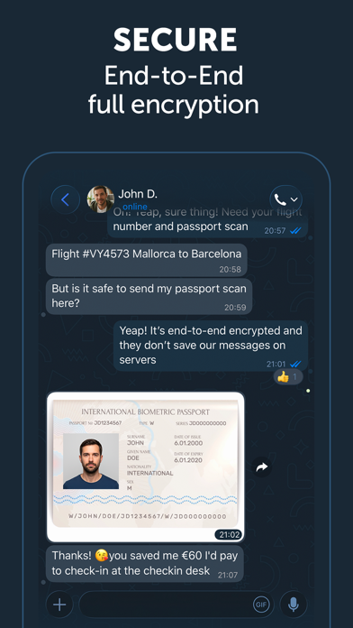 Captura 2 de Zangi - Private Messenger
